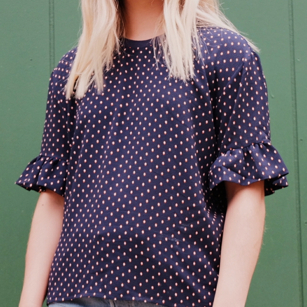 Womans printed retro blouse